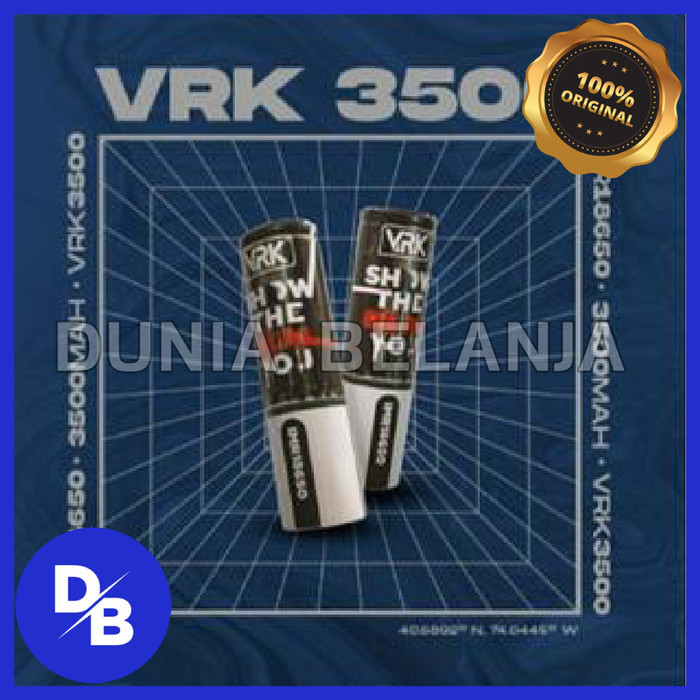 Vrk Battery 18650 3500Mah 30A 3.7V Authentic 100%,Baterai Vrk 3500 Mah