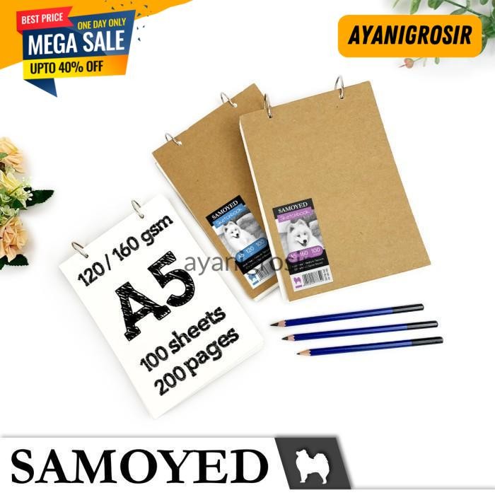 

HOT SALE BUKU GAMBAR / SKETSA / DRAWING / SKETCH BOOK / PAD A5 SAMOYED SKTB-NZ BY AYANI GROSIR !!