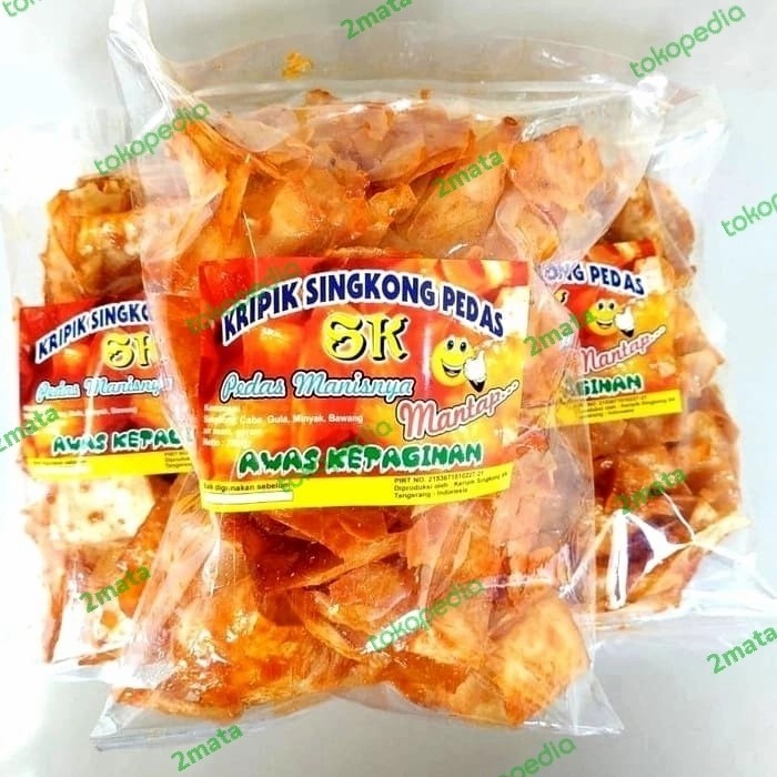 

FREE ONGKIR kripik singkong pedas sk/ pedas manis/ keripik singkong balado