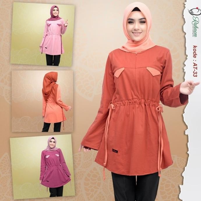 Baru Atasan Rahnem At 33 / Tunik Rahnem / Atasan Muslim Wanita