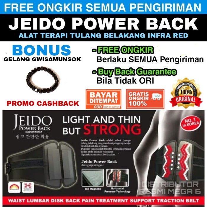 Promo Jeido Power Back Original Korea Free 1Pc Gelang Alsyva