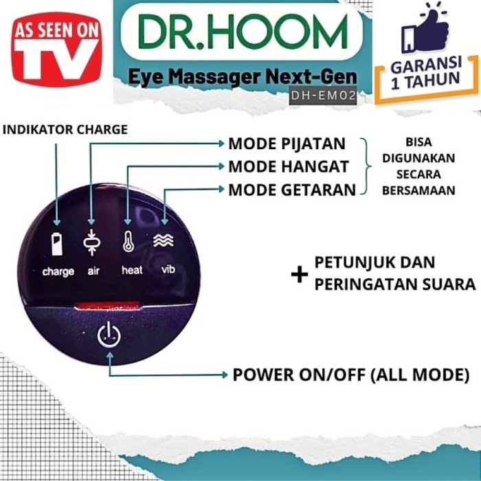 Dr Hoom Eye Protector / Eye Massager Pemijat Relaksasi Mata Dan Terapi