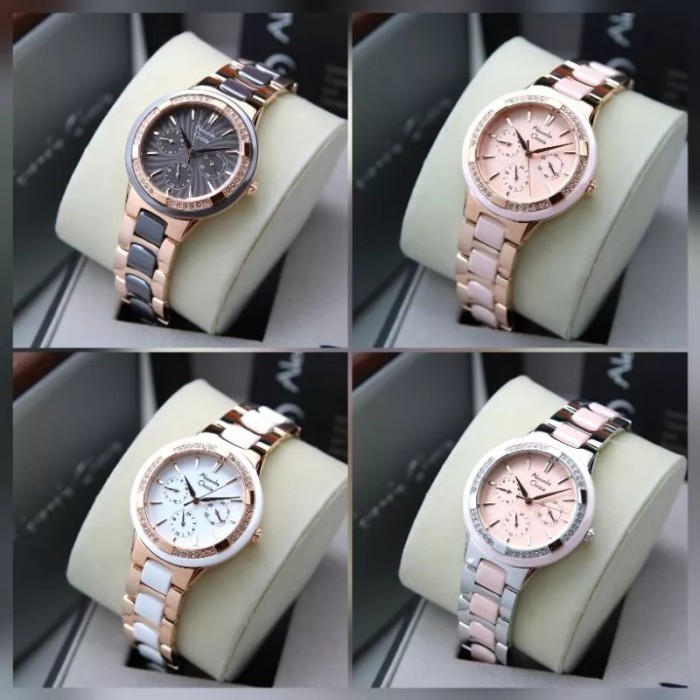 Jam Tangan Wanita Alexandre Christie Ac 2299 Cerac White Rosegold