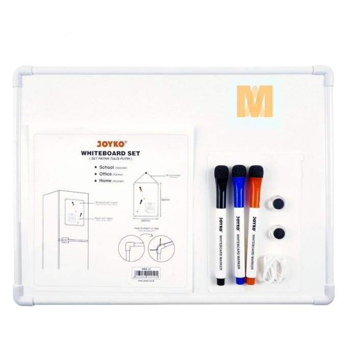 

JOYKO Whiteboard Set Papan Tulis Putih WBS-10 [ PCS ] H56J