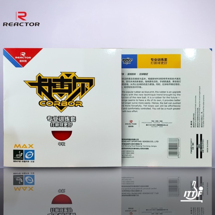 Karet Bat Tenis Meja Pingpong Reactor Corbor Sponge High Spin Tacky
