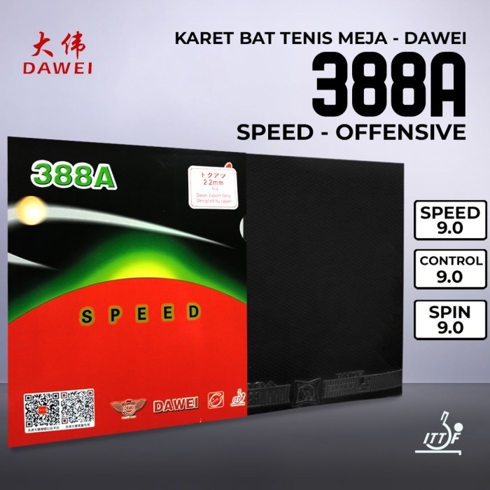 Karet Bet Pingpong Dawei 388A 2.2Mm