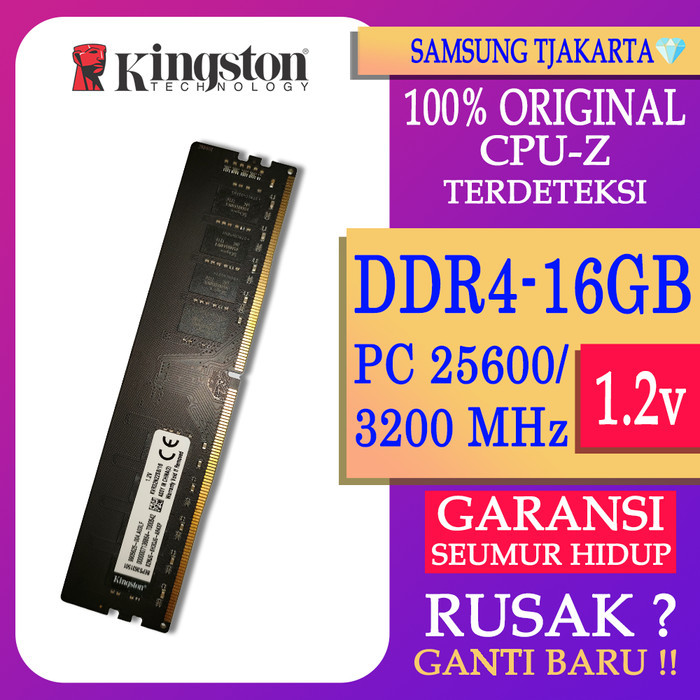 NEW RAM PC KINGSTON DDR4 16GB 25600 / 3200 MHz ORI RAM DDR4 16GB 3200 MHz