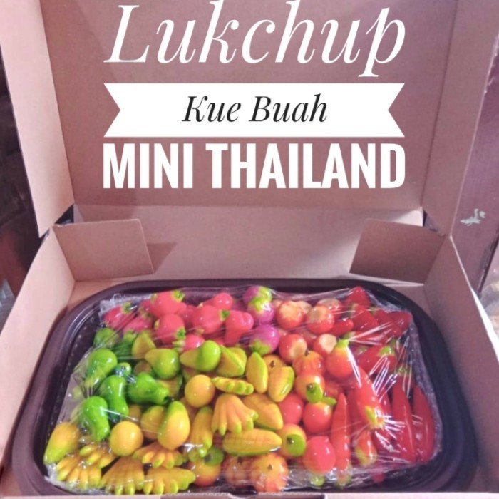 kue buah mini thailand lukchup Isi 100 Nampan Kue Seserahan Look Chup