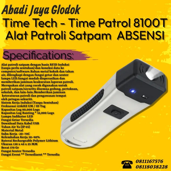 Time Tech - Time Patrol 8100T Alat Patroli Satpam / Absensi