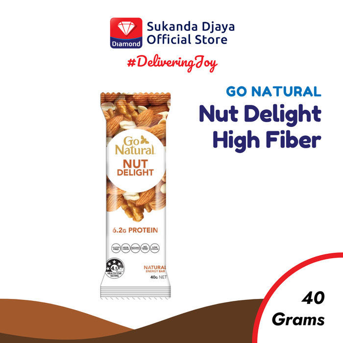 

BOOM SALE Go Natural Snack Bar Sereal Sehat Tinggi Serat Nut Delight High Fiber