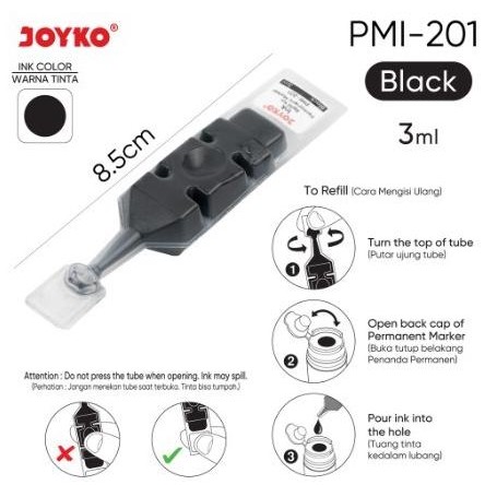 

New Arrival Joyko Permanent Marker Spidol Permanen Round Tip Refillable