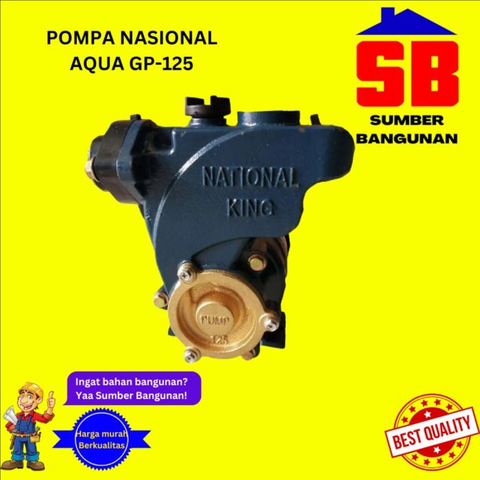 Pompa Air / Mesin Pompa Air Nasional Gp 125 / Pompa Air Sumur Dangkal Nasional Gp - 125