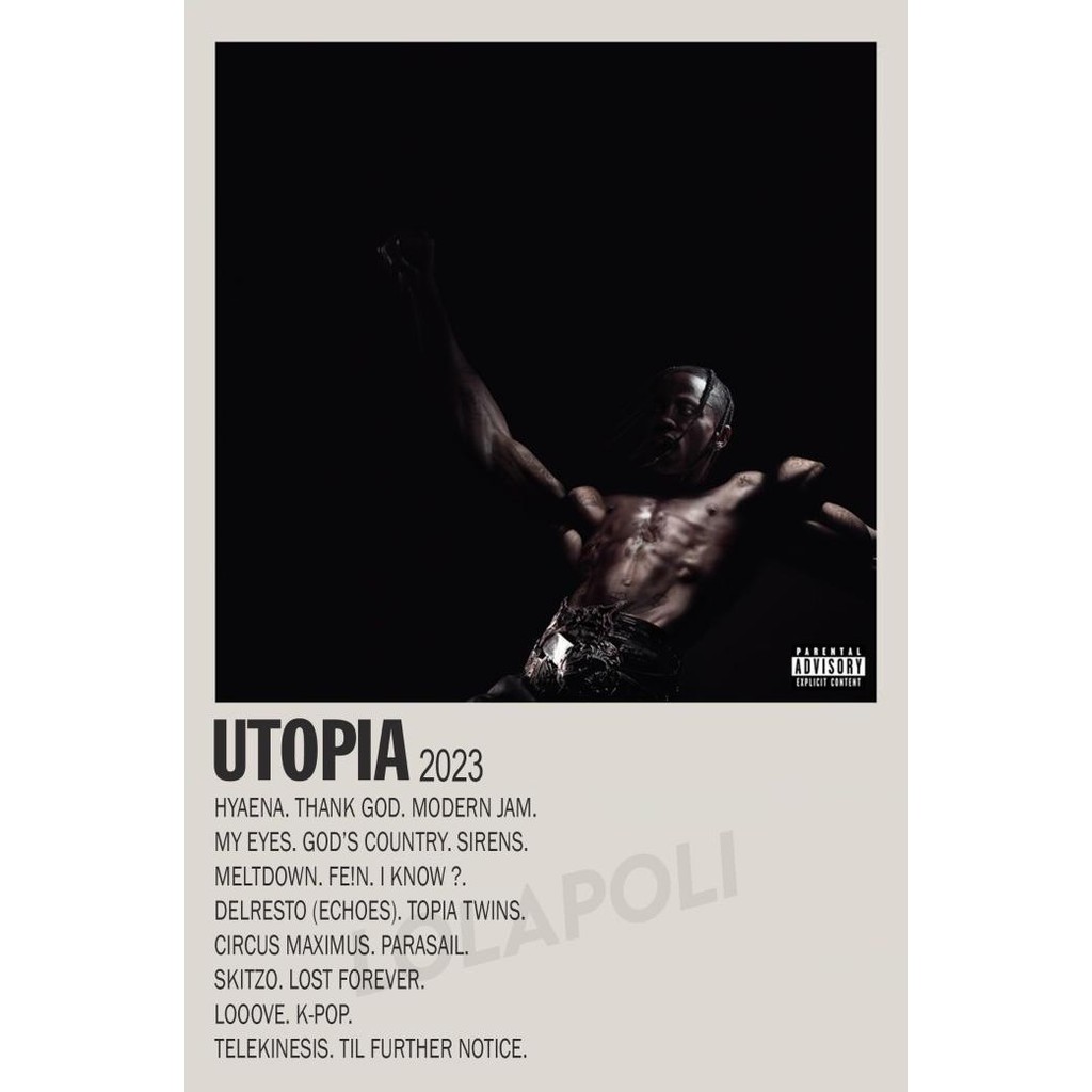 POSTER COVER ALBUM UTOPIA - TRAVIS SCOTT
