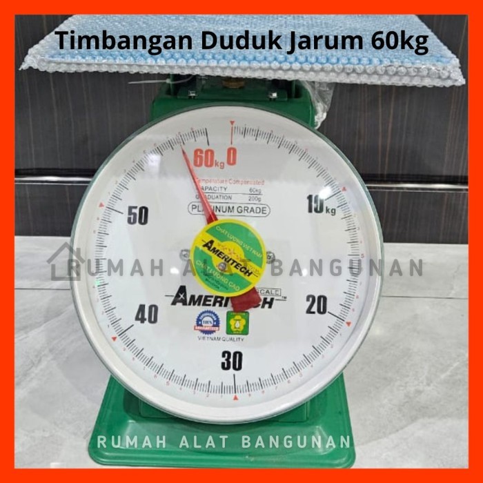 Timbangan Duduk 60Kg Timbangan Jarum 60 Kg Timbangan Dapur Hijau Ameritech