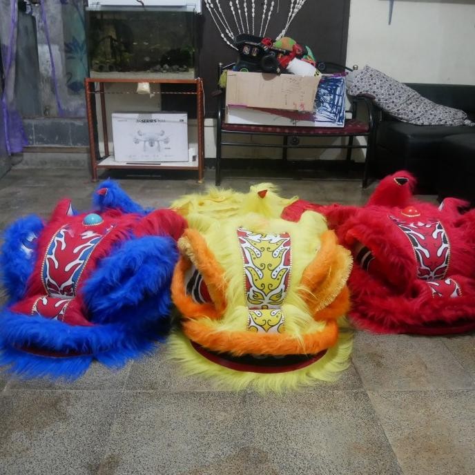 barongsai dewasa ukuran 60x50x50 mata bisa berkedip dan menyala CDS