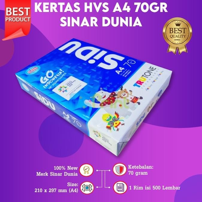 

Sale Kertas Hvs Sidu A4 70 Gsm 1 Rim
