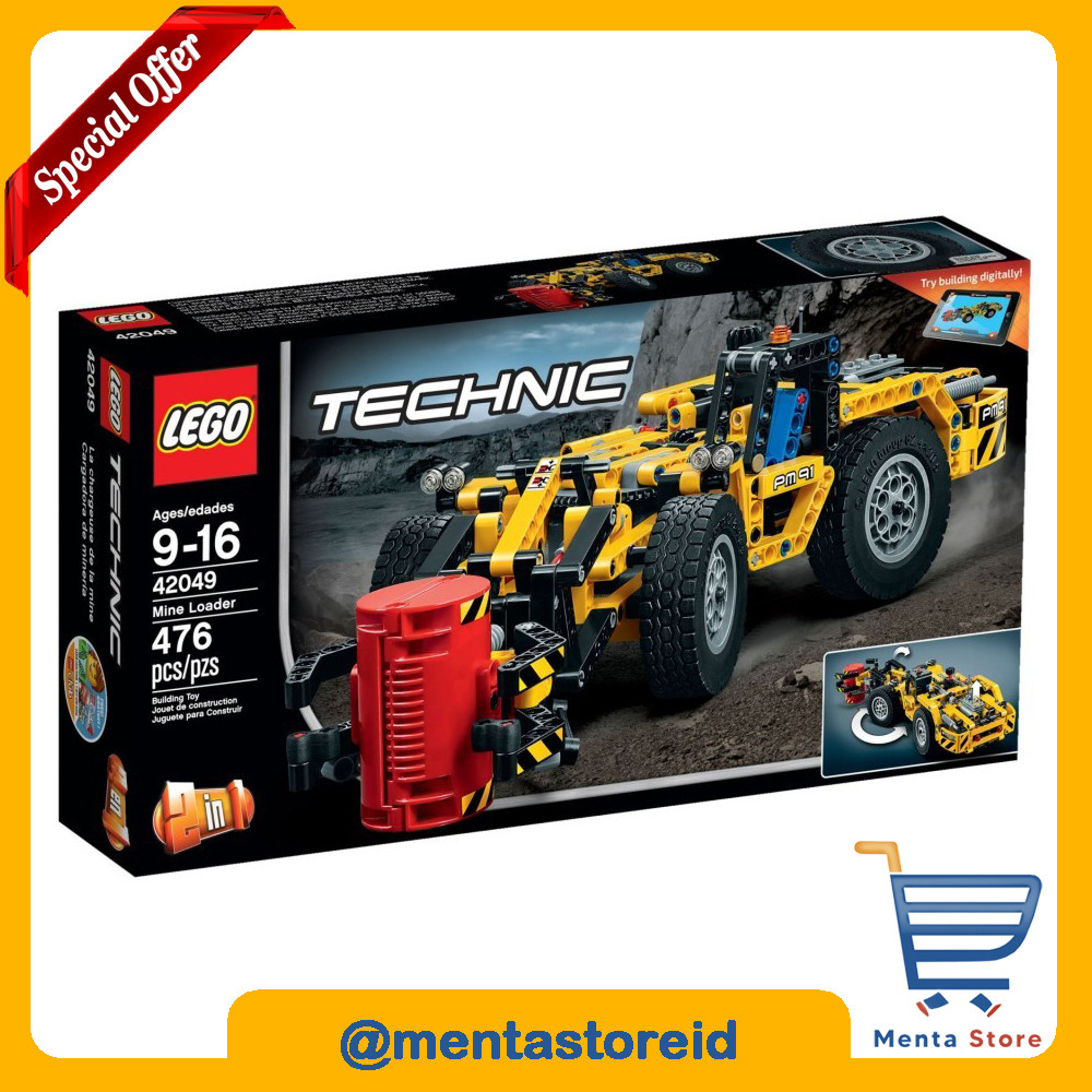 LEGO Technic # 42049 Mine Loader Yellow Truck Cutting Cargo 3D 2 in 1