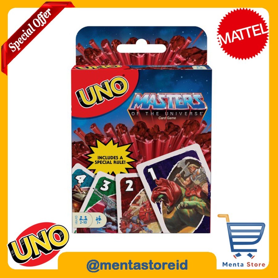 UNO Masters of the Universe Card Game Mainan Kartu Master Mattel Games