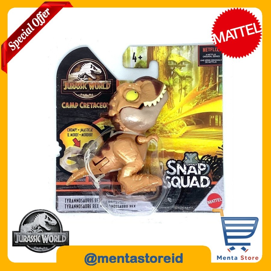 Jurassic World Snap Squad Camp Tyrannosaurus T Rex Dinosaurus Mainan