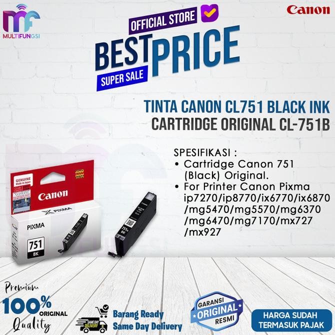 

Tinta Canon CL751 Black Ink Cartridge Original CL-751B