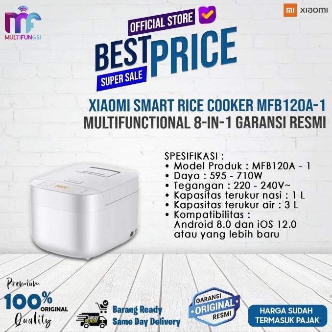 

Xiaomi Smart Rice Cooker MFB120A-1 Multifunctional 8-in-1 Garansi Resmi