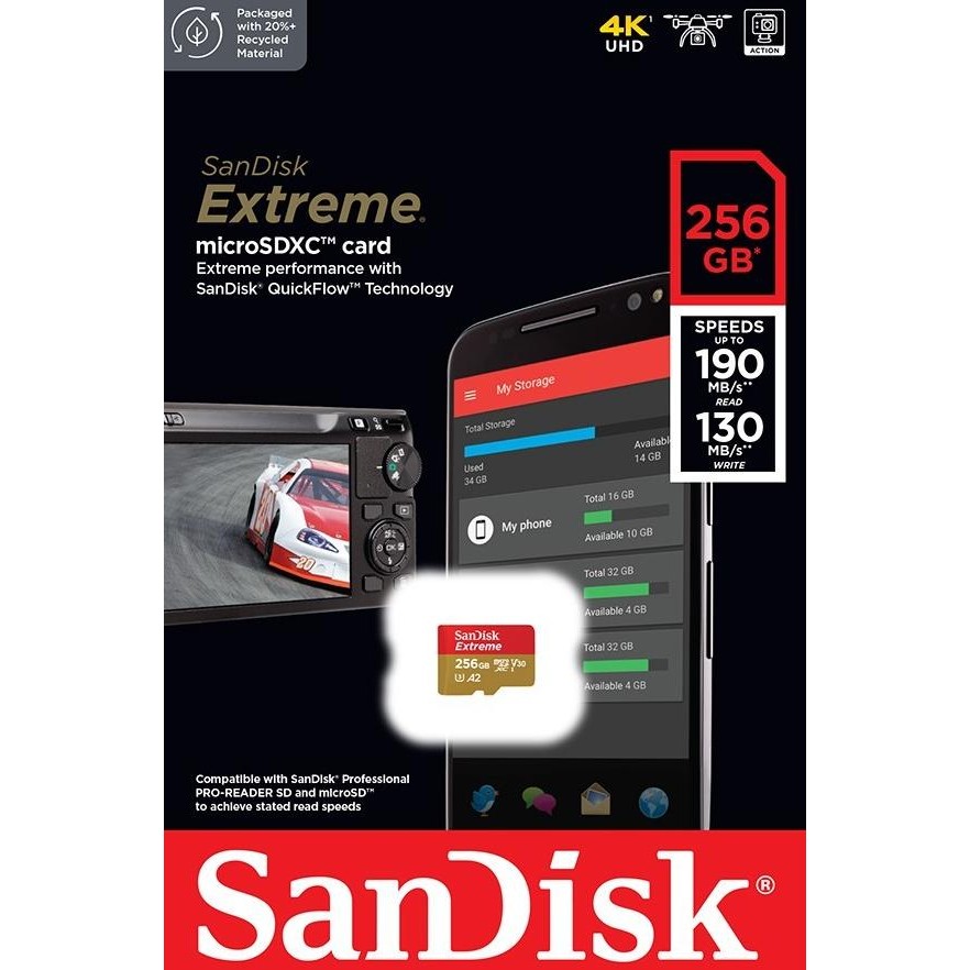

Sandisk Extreme MicroSDXC Car SDSQXAV 256GB / 512GB / 1TB UHS-1 Garansi Resmi