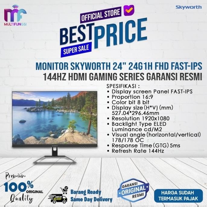

NEWEST!! Monitor Skyworth 24" (24G1H) / 27" (F27G4Q) Gaming Series Garansi Resmi
