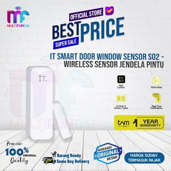 

IT Smart Door Window Sensor S02 - Wireless Sensor Jendela Pintu