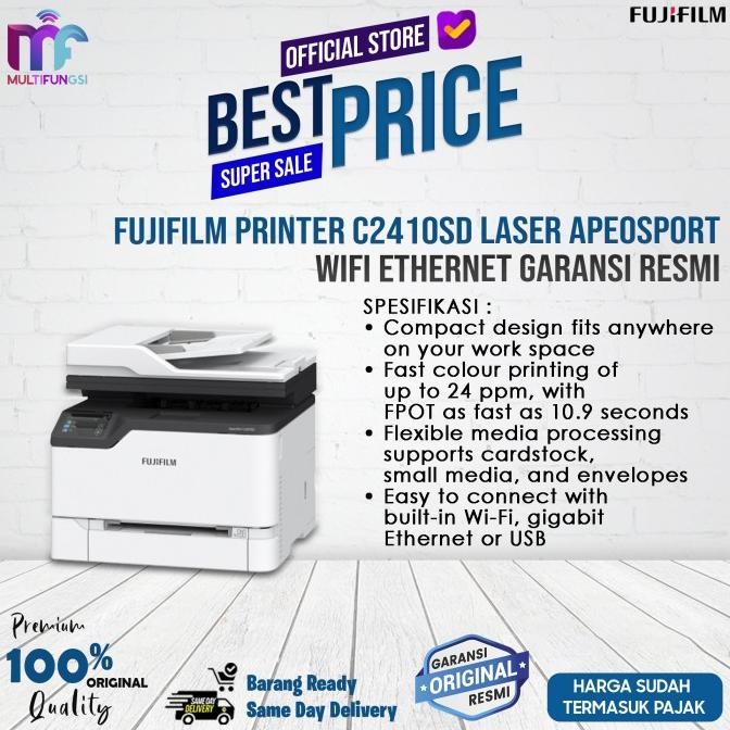 

Fujifilm Printer C2410SD Laser Apeosport WiFi Ethernet Garansi Resmi