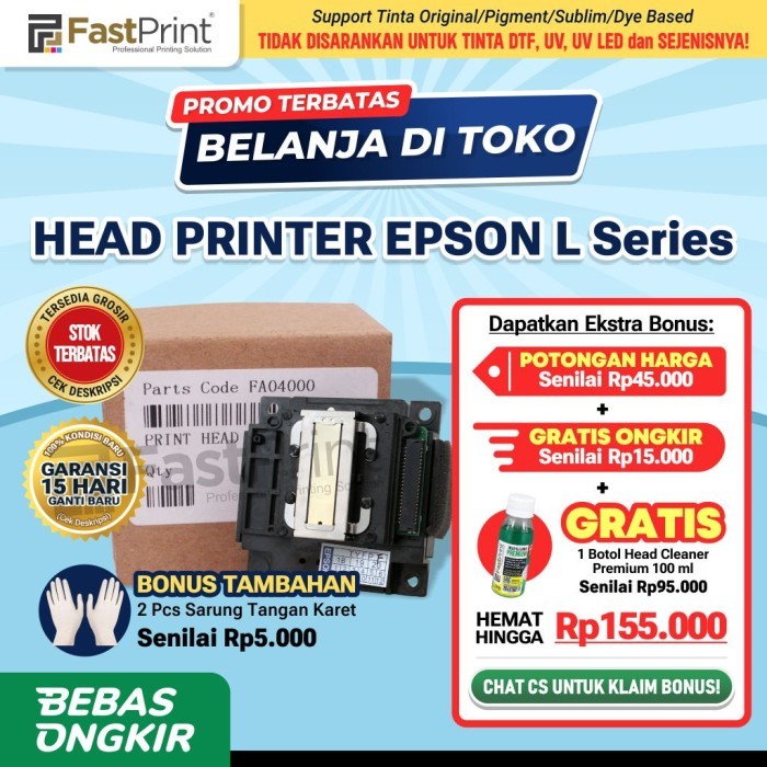Print Head Printer Epson L120 L130 L220 L300 L310 L360 L365