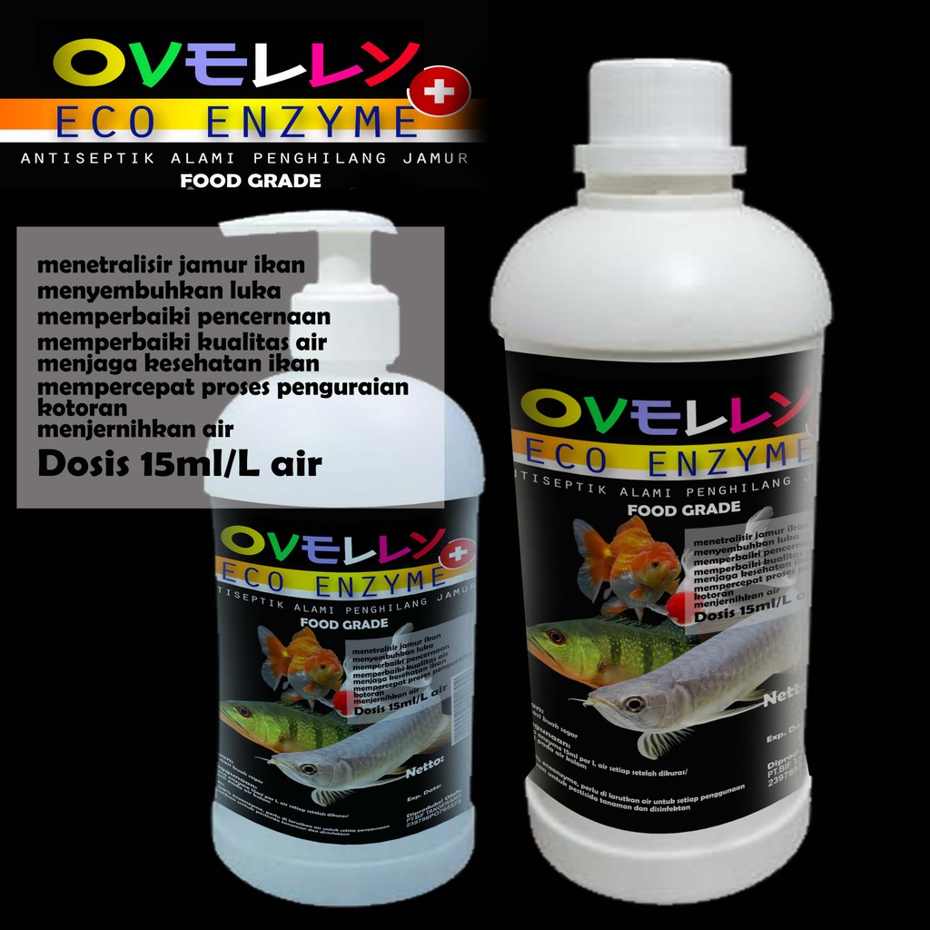 500ml sampai 5L Perangsang warna ikan arwana dan lainnya mencegah jamur ikan Eco enzyme 21B452