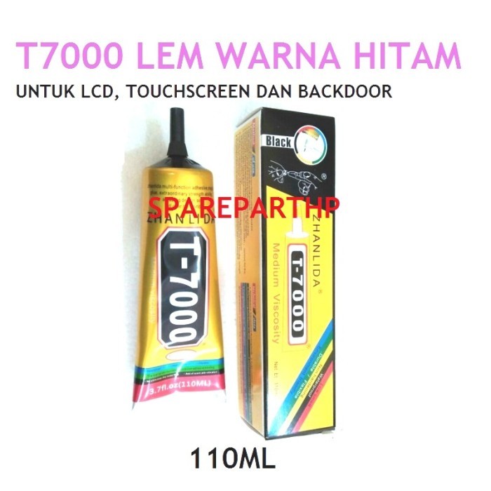 LEM LCD T7000 ZHALINDA 110ML - LEM LCD TOUCHSCREEN WARNA HITAM ORI
