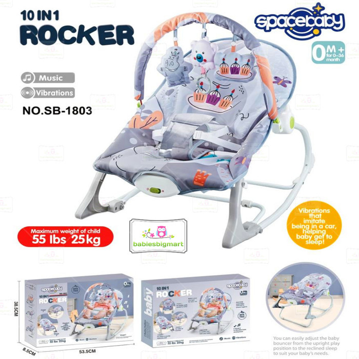 Bouncer Spacebaby Rocker Baby ZX 1803 Kursi Goyang Space Baby