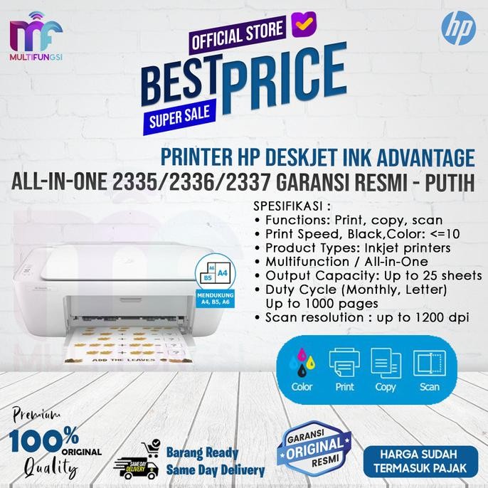

Printer HP DeskJet Ink Advantage All-in-One 2335/2336/2337