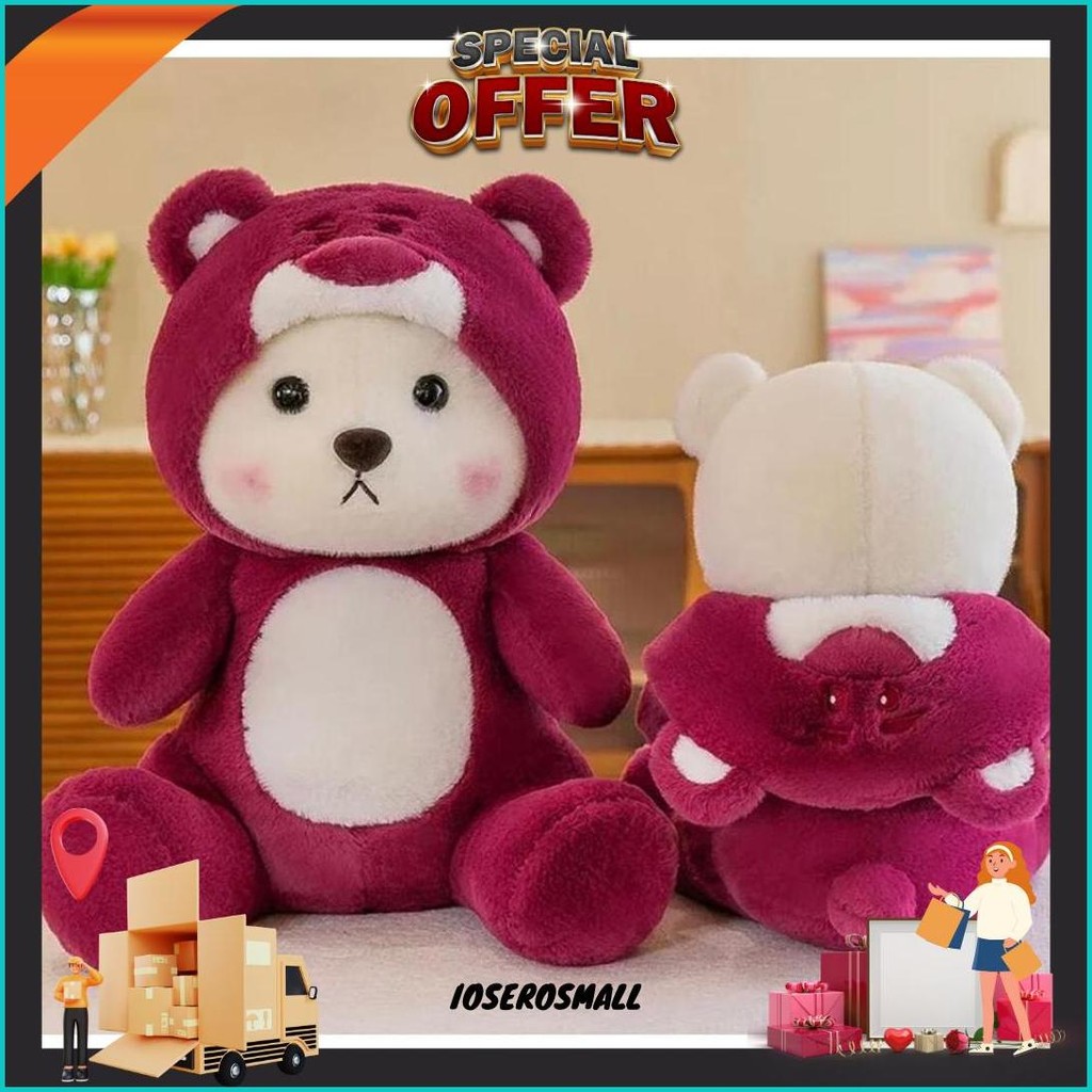Boneka Lotso Bear Hoodie Besar Teddy Bear Lotso Besar Diskon