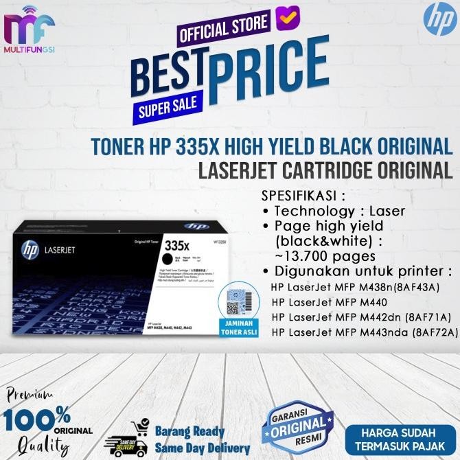 

Toner HP 335X High Yield Black Original LaserJet Cartridge Original Garansi Resmi