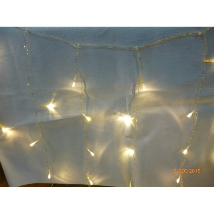 Lampu Natal LED Tirai Warm White