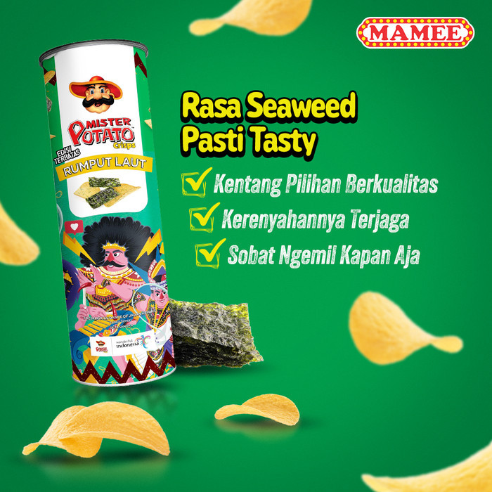 

Ready Gas!!! Mister Potato Crisps Seaweed 80Gr - 4Pcs