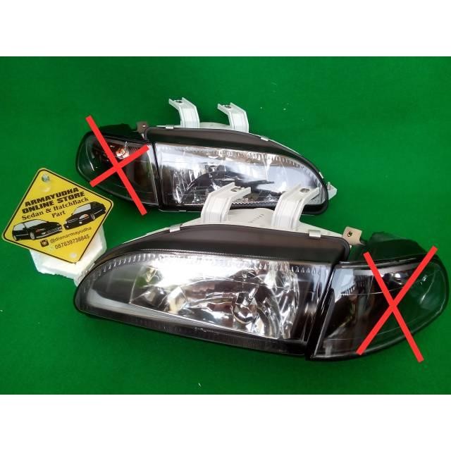 Headlamp Only Kristal Blackhousing Honda Civic Genio Estilo