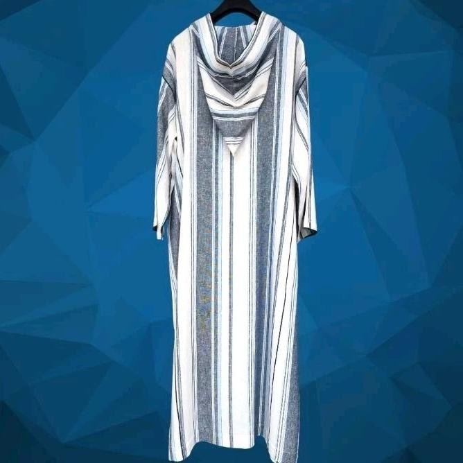 Penawaran Terbatas Baju Umroh Gamis Hoodie Djellaba Maroko Jalabah Jubah Kapucong Maroko Pria Linen 