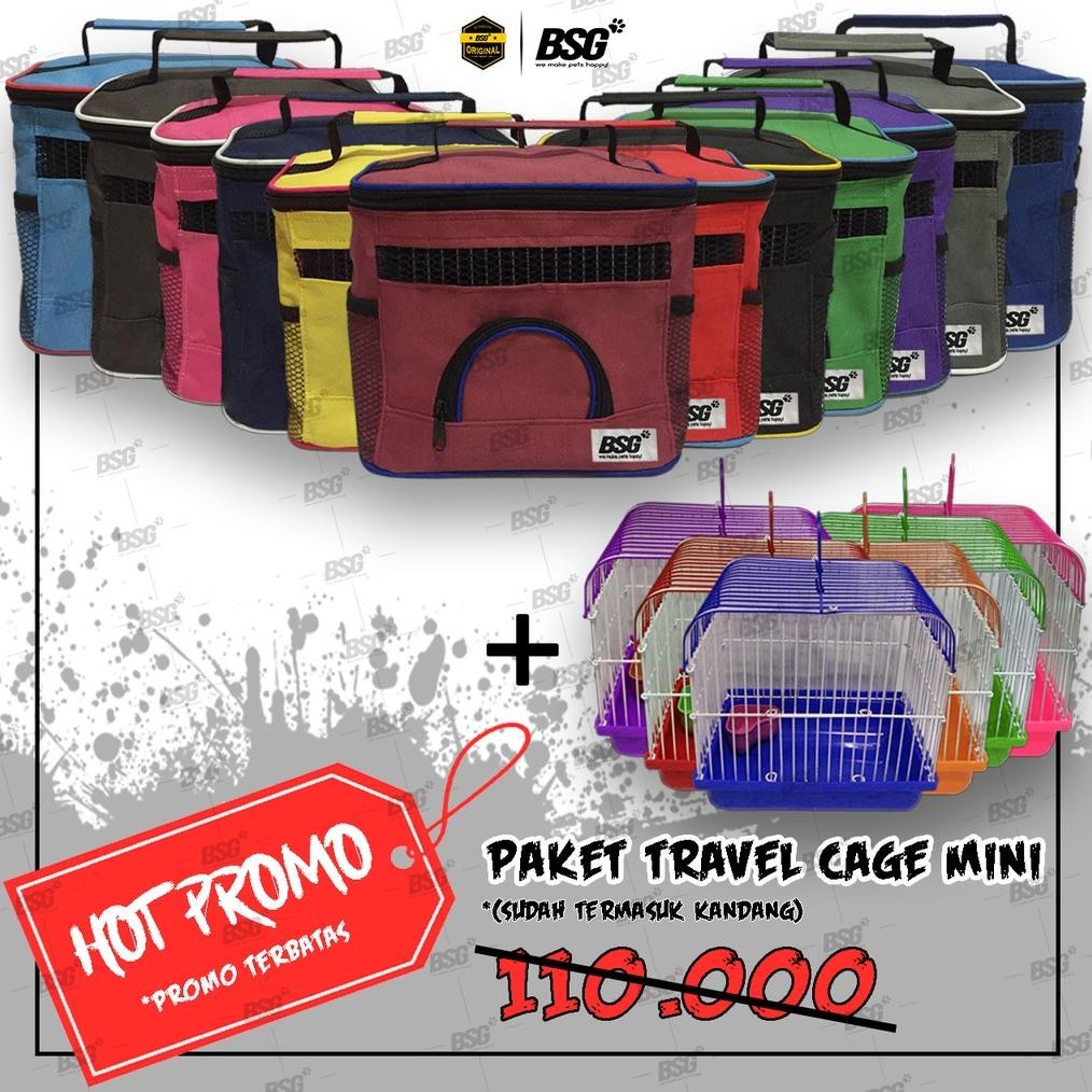 Travel Cage Mini - Tas Kandang Untulan - Burung - Sugar Glider - Hamster - Kelinci - Landak Dll