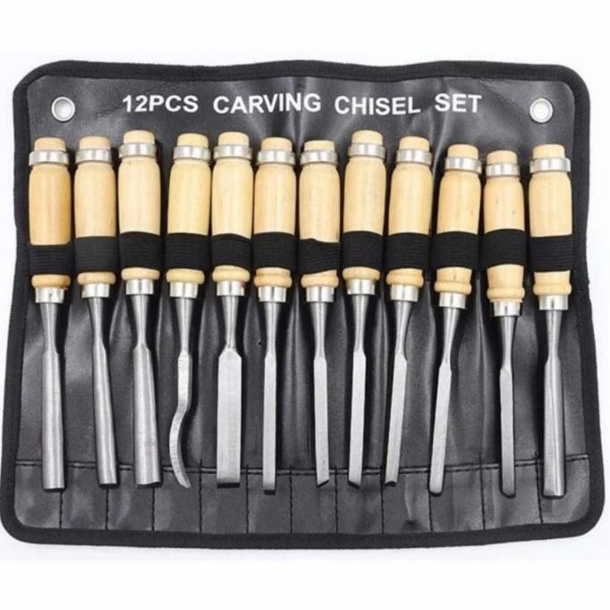 

Best Produk Set Pisau Ukir Pahat Kayu 12 In 1 Wood Carving Art Knife