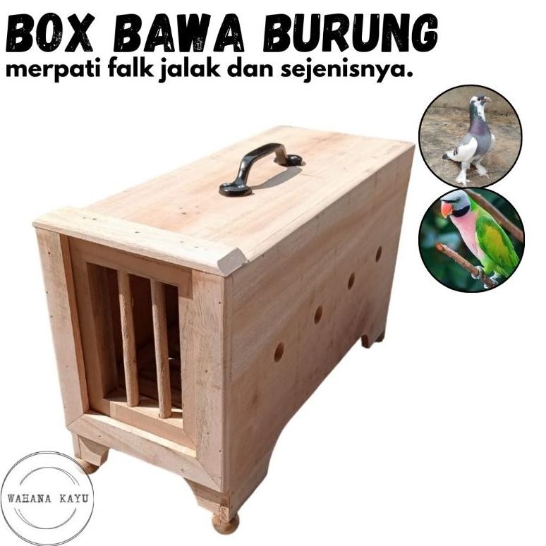 box bawa burung merpati falk | box burung fre flyy kayu mahoni