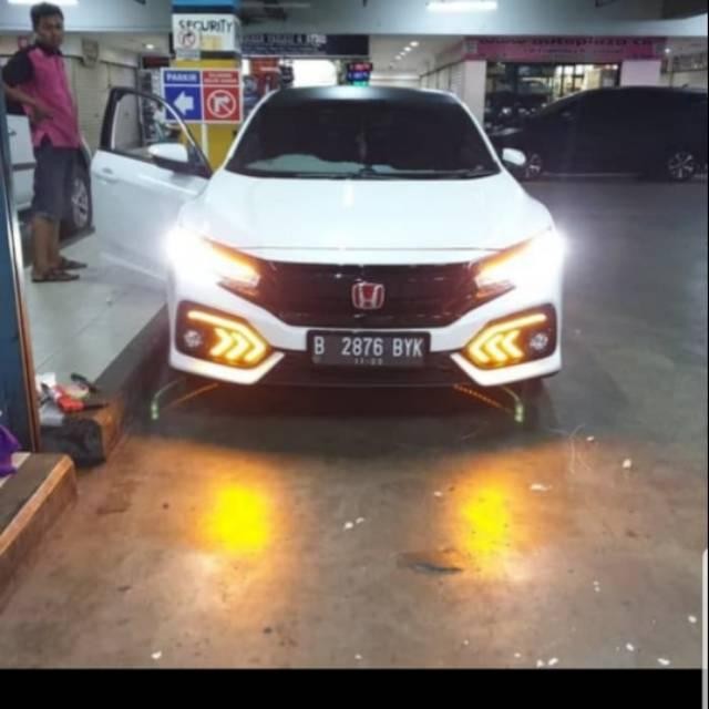 Ring Fog Lamp Drl Led Sequential Khusus Civic Turbo Hatcback