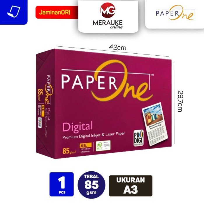 

HARGA DISC - Kertas HVS Paper One A3 85gsm isi 500 Lembar