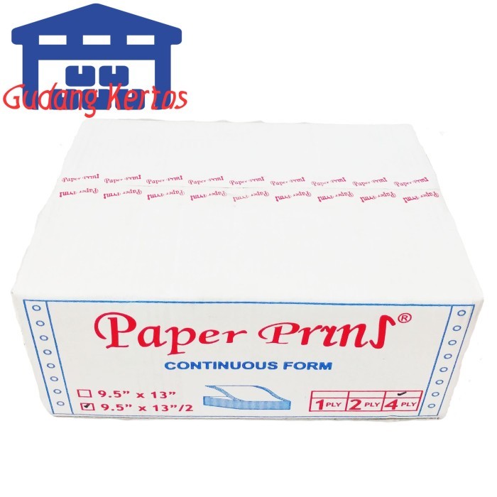 

CONTINUOUS FORM 91/2 X 13/2 4PLY PAPERPRYNS (BAGI 2)