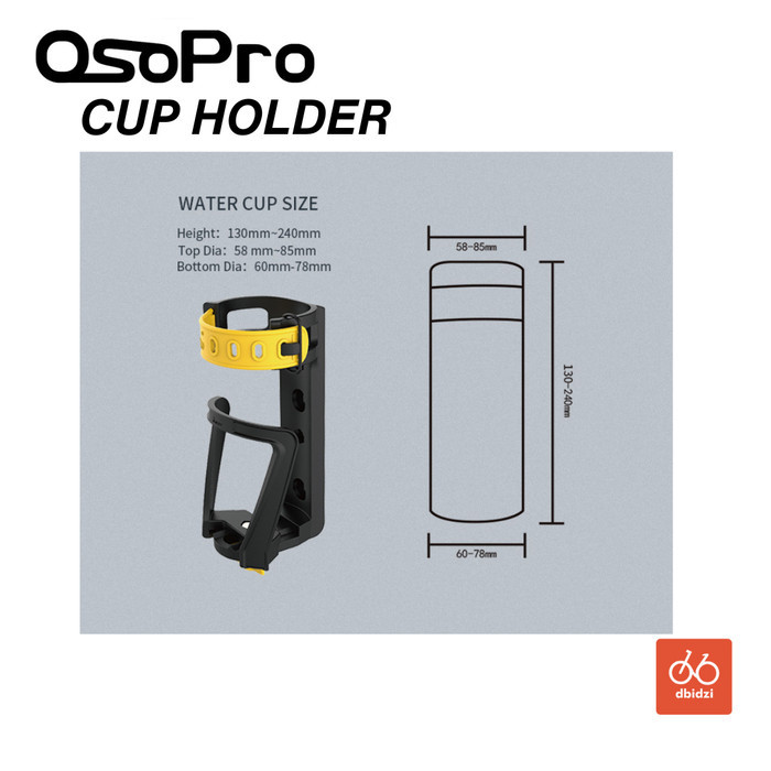 Paling Berkualitas Osopro Cup Holder Tempat Botol Minum Motor Sepeda Adventure Touring