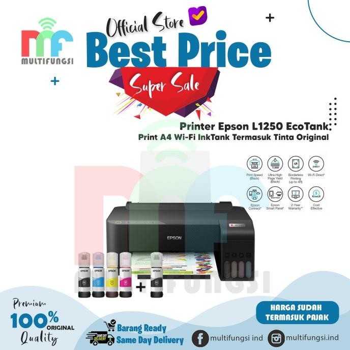 

Printer Epson L1250 EcoTank Print A4 Wi-Fi InkTank