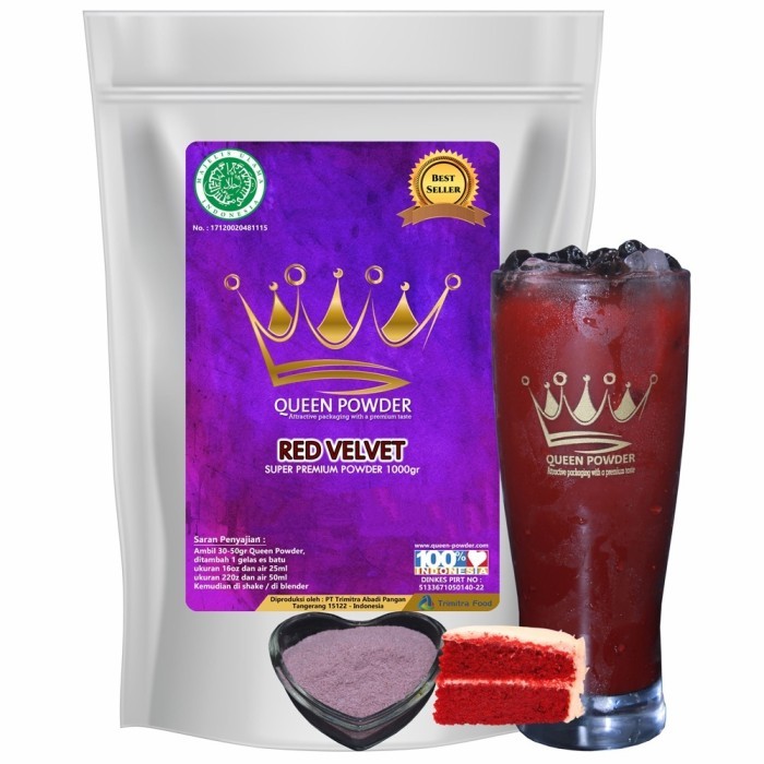 

Ready Stock Bubuk Minuman Queen Powder Super Premium Rasa Red Velvet 1Kg