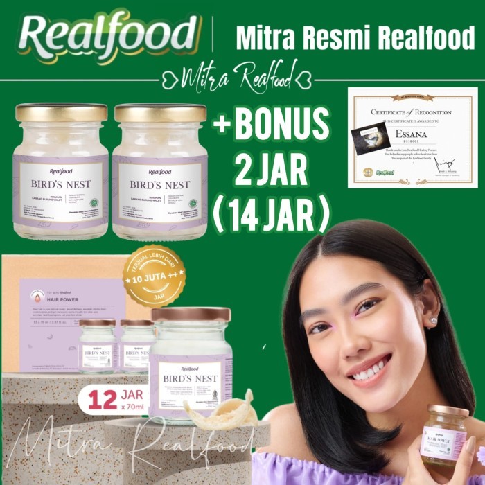 

Termurah Realfood Hair Power 12 Jar Minuman Sarang Burung Walet
